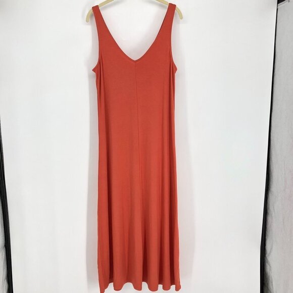 Knix orange Modal V-Neck Sleeveless Flowy Midi Dress in Sunset size M - Picture 2 of 9